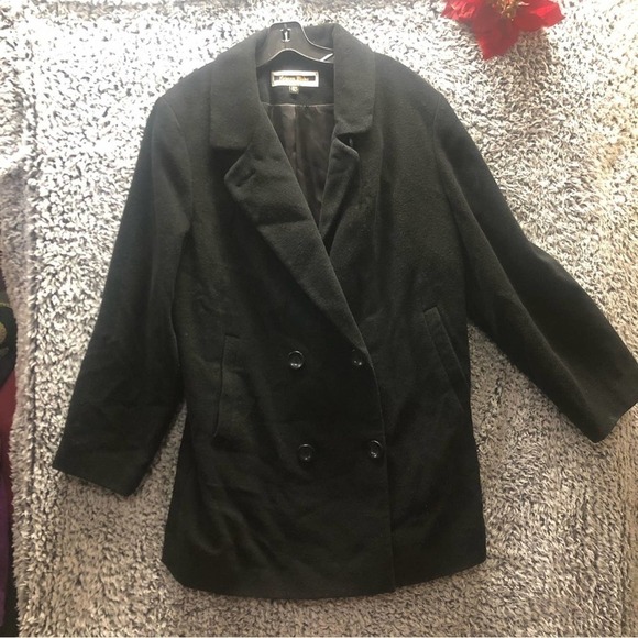 Kristen Blake Womens Coat Vintage Wool Cashmere Blend black Mid Length S… - Picture 6 of 11